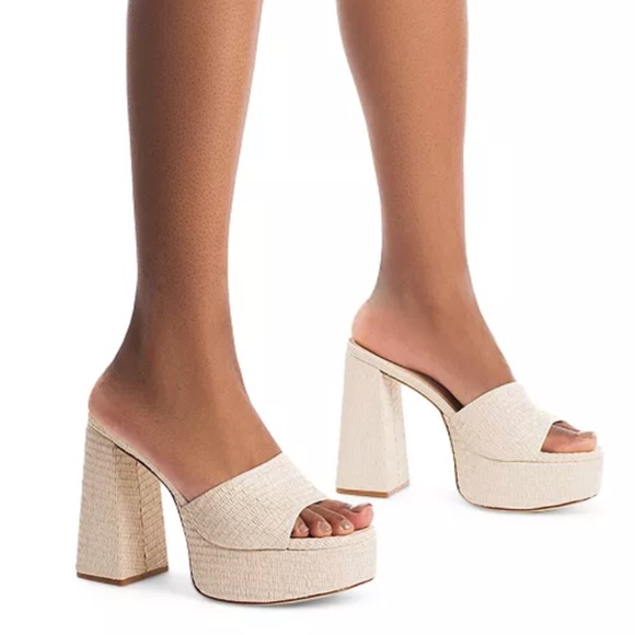 Larroude Shoes - Larroude Women's Dolly Slip On Platform High Heel Sandals